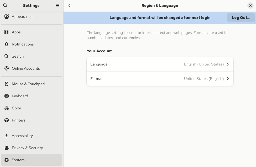 cs restart region language