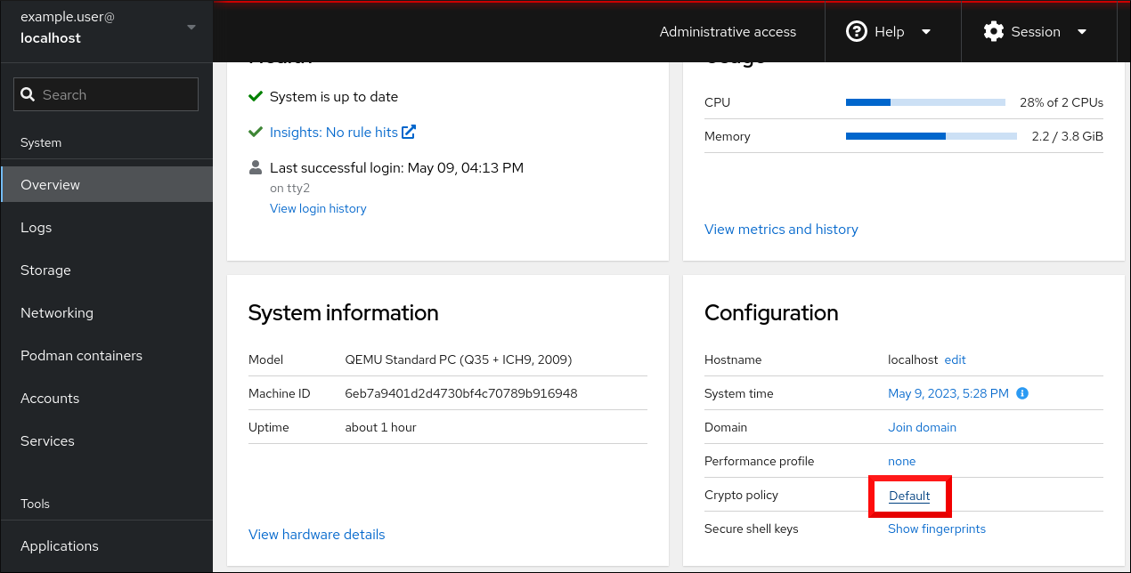 The web console: Overview