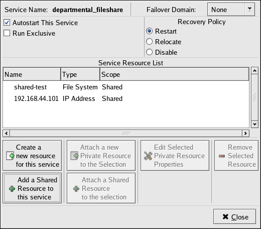 Adding a Cluster Service