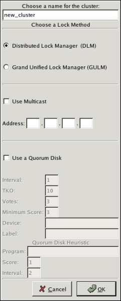 Creating A New Configuration