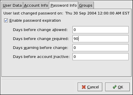 Password Info Pane