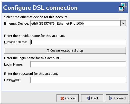 xDSL Settings