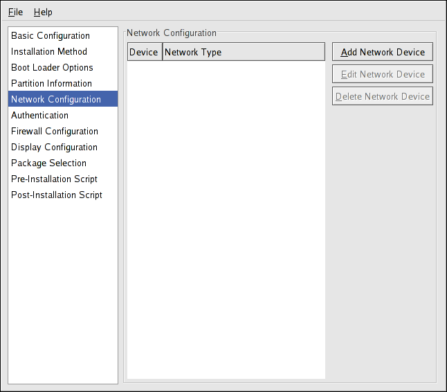 Network Configuration