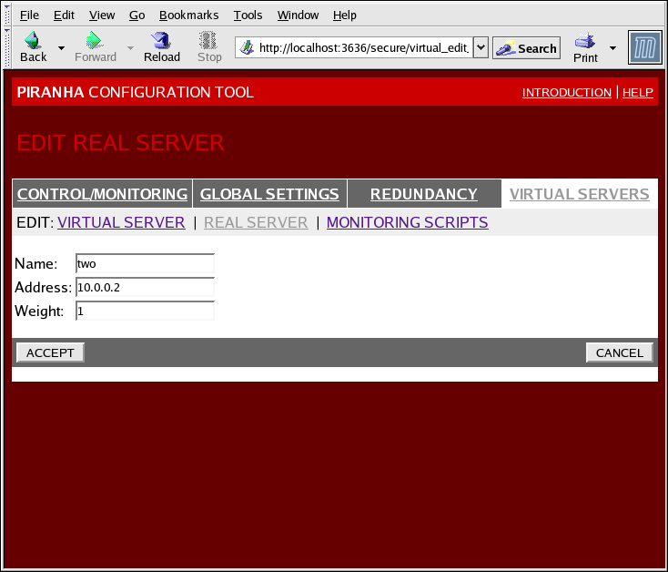 4.6.2. REAL SERVER Subsection Red Hat Enterprise Linux 4 | Red Hat.