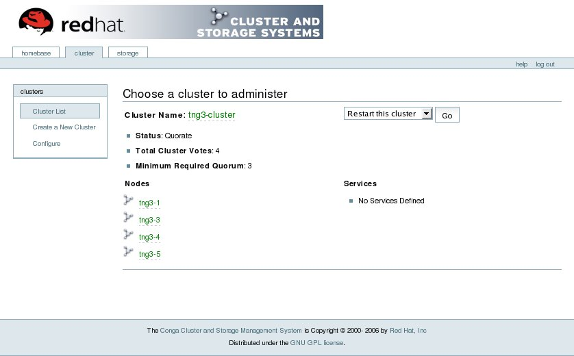 luci cluster 탭