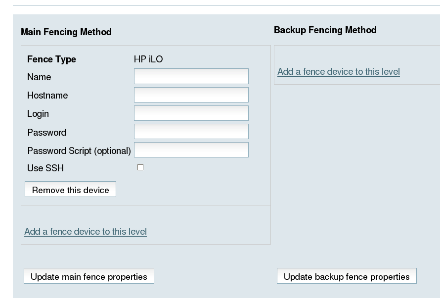 Creating an HP iLO Fence Device