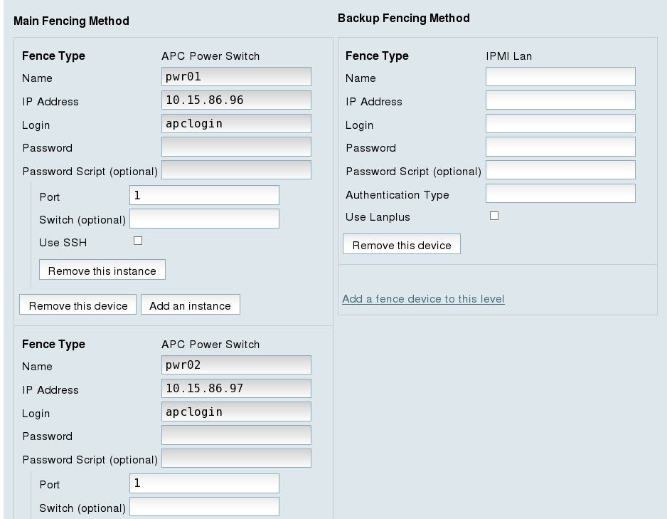 Configuring a Backup Fencing Method