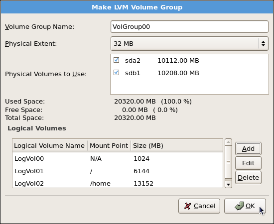 Pending Logical Volumes