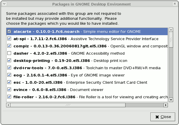 rhel packages