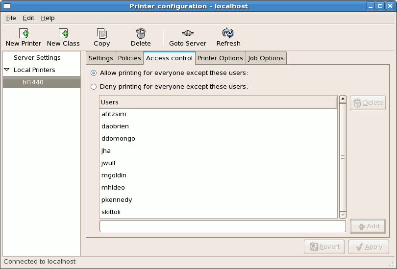 38.7.3. The Access Control Tab | Red Hat Product Documentation