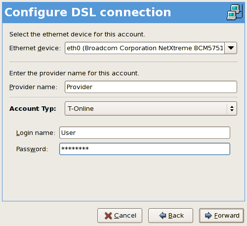 xDSL Settings