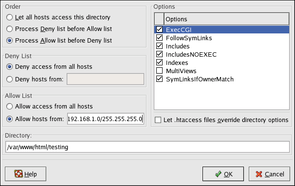 Directory Settings