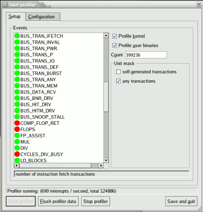 OProfile の設定