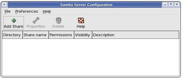 Samba サーバー設定ツール