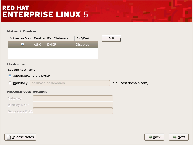 Network Configuration