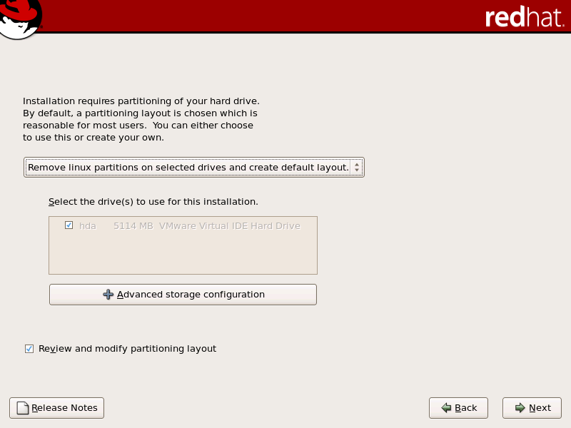 Disk Partitioning Setup