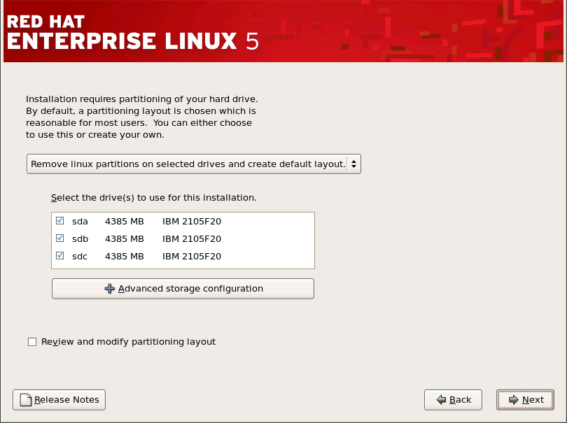 Disk Partitioning Setup