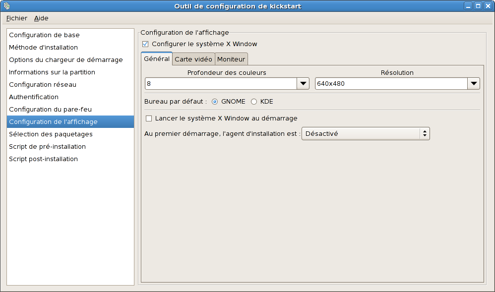 Configuration de X Window - Général