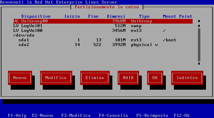 Installation Program Widgets as seen in Boot Loader Configuration