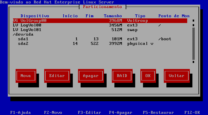 Installation Program Widgets as seen in Boot Loader Configuration