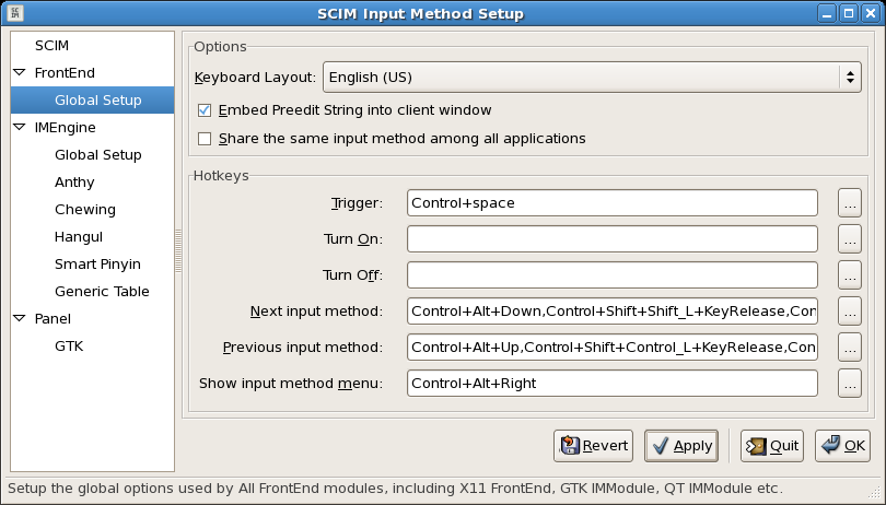 SCIM FrontEnd Global Setup