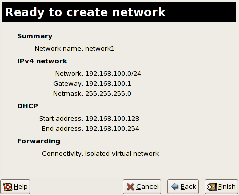 Ready to create network