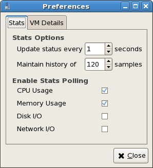 Configuring status monitoring