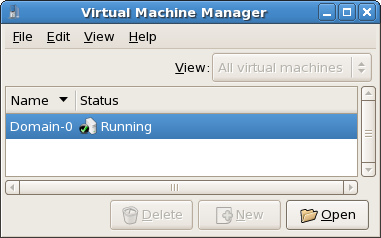 Displaying a virtual machine's status