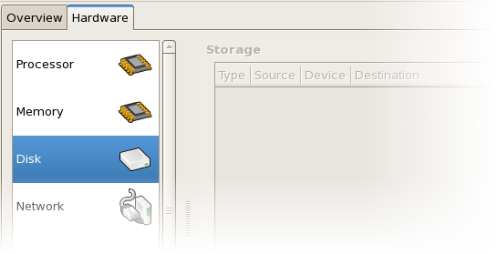 Affichage de la configuration du disque