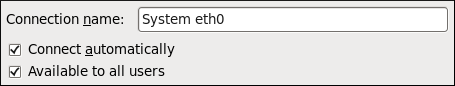 The Available to all users check box controls whether connections are user-specific or system-wide