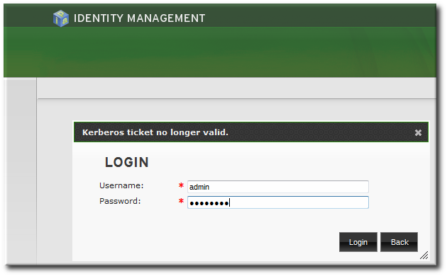 IdM Password Prompt