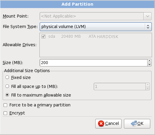 Einen physischen LVM-Datenträger erstellen