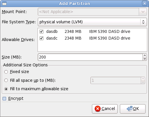 Einen physischen LVM-Datenträger erstellen