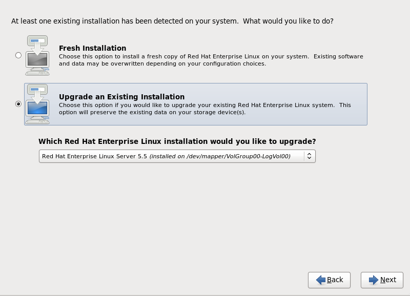 The Upgrade Dialog