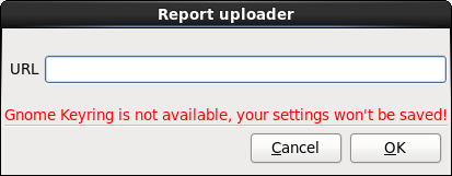 Enter URL for uploading crash report