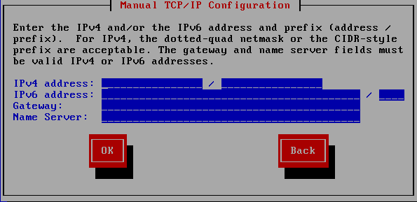 Manual TCP/IP Configuration