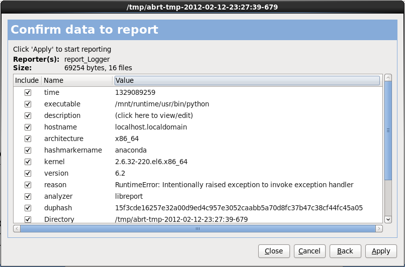 Confirmar datos del reporte