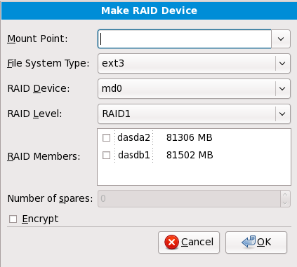 Crear un dispositivo RAID