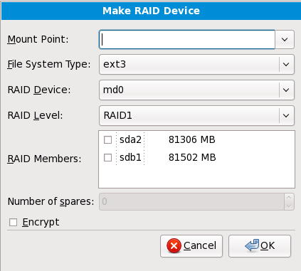 Creare un dispositivo RAID