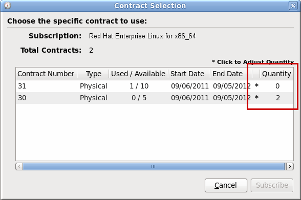 Configurando Quantidades