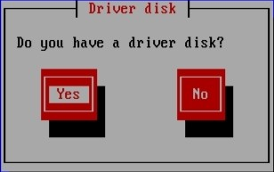 A solicitação do disco de driver