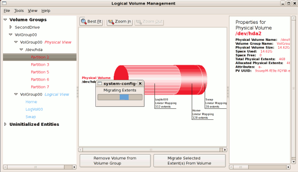 Migration d'extensions en cours