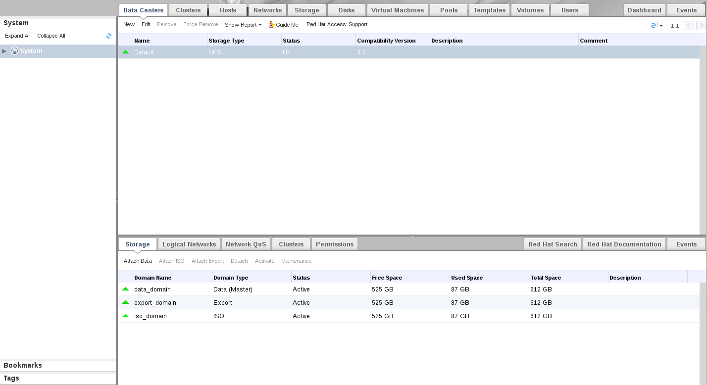 Attaching an Export Domain