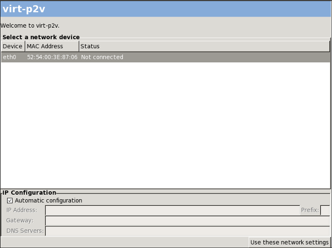 Configure Networking.