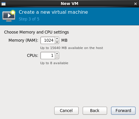 Configuring CPU and Memory