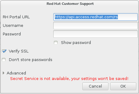 Konfigurieren des Red Hat Customer Supports