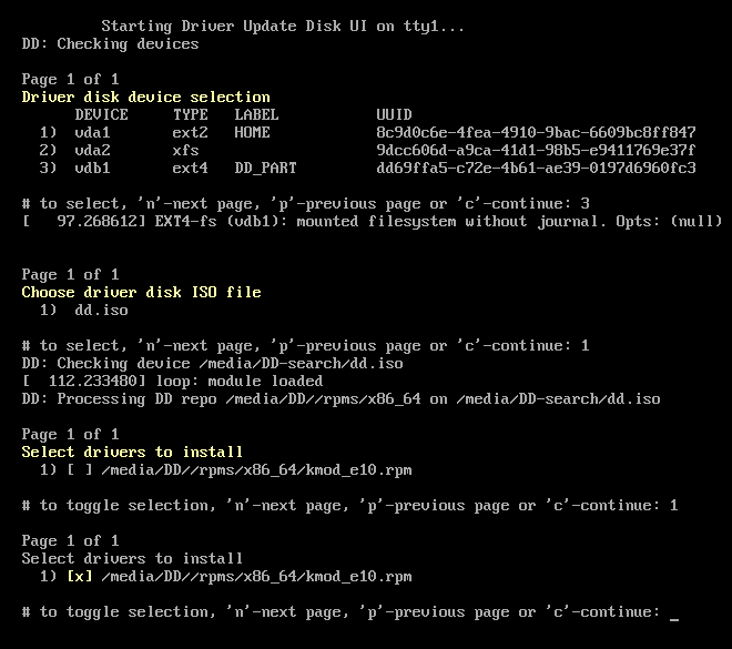 Selecting a Driver Interactively