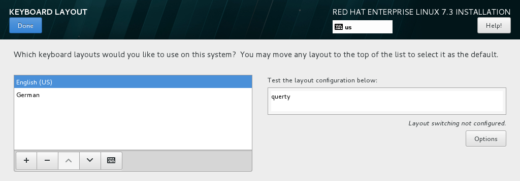 Keyboard Configuration