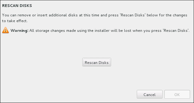 rhel rescan disks