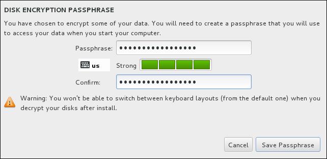 Enter Passphrase for an Encrypted Partition